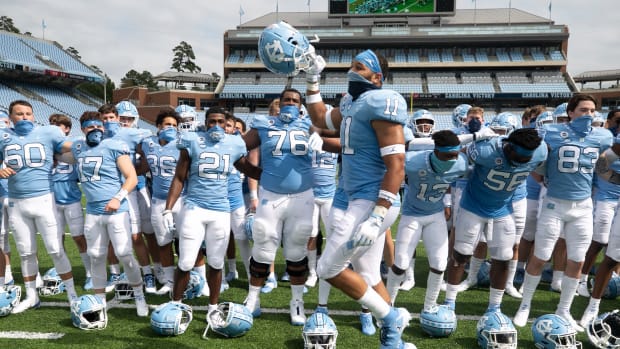 UNC vs Syracuse post game celebration